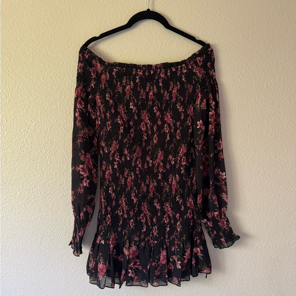 Forever 21 Black and Pink Floral Mini Dress